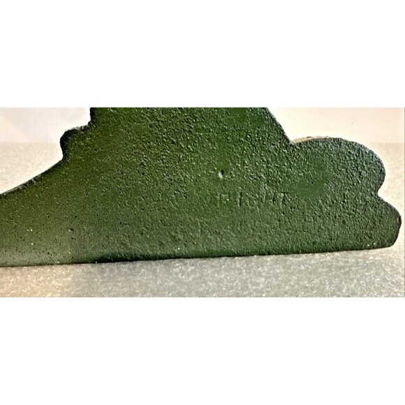 Vintage JOHN WRIGHT Signed Cast Iron Doorstop Old Man Golf Golfer 4 Pounds Rare - Picture 5 of 6